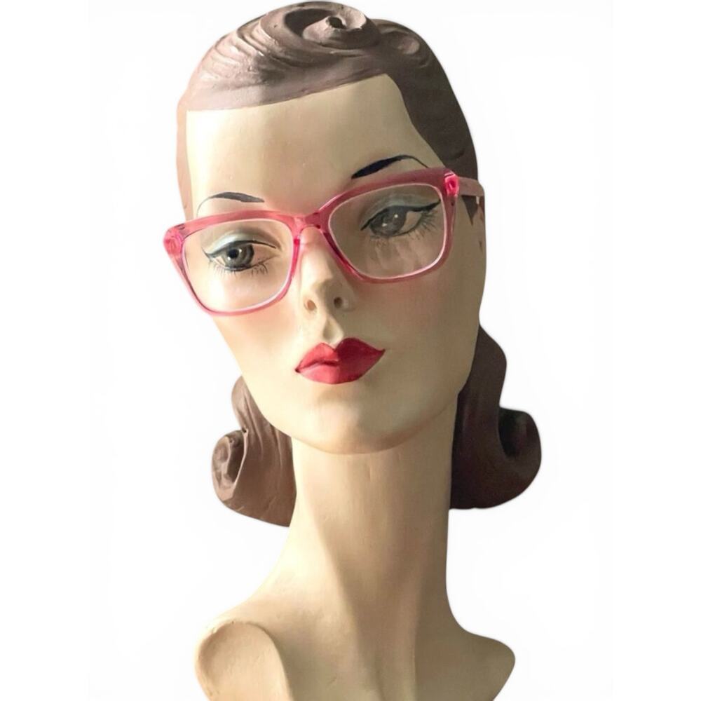 Betsey Johnson +2.00 Pink Reading Glasses Readers Rounded Square - Picture 9 of 9